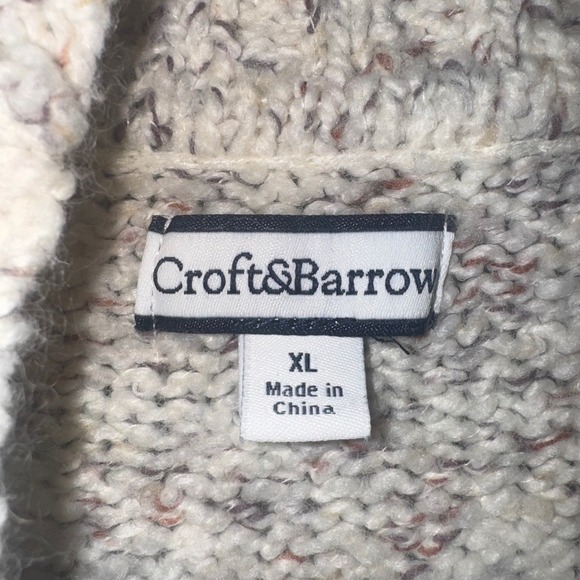 Croft & Barrow Women's Speckled Knit Cardigan - Picture 2 of 3